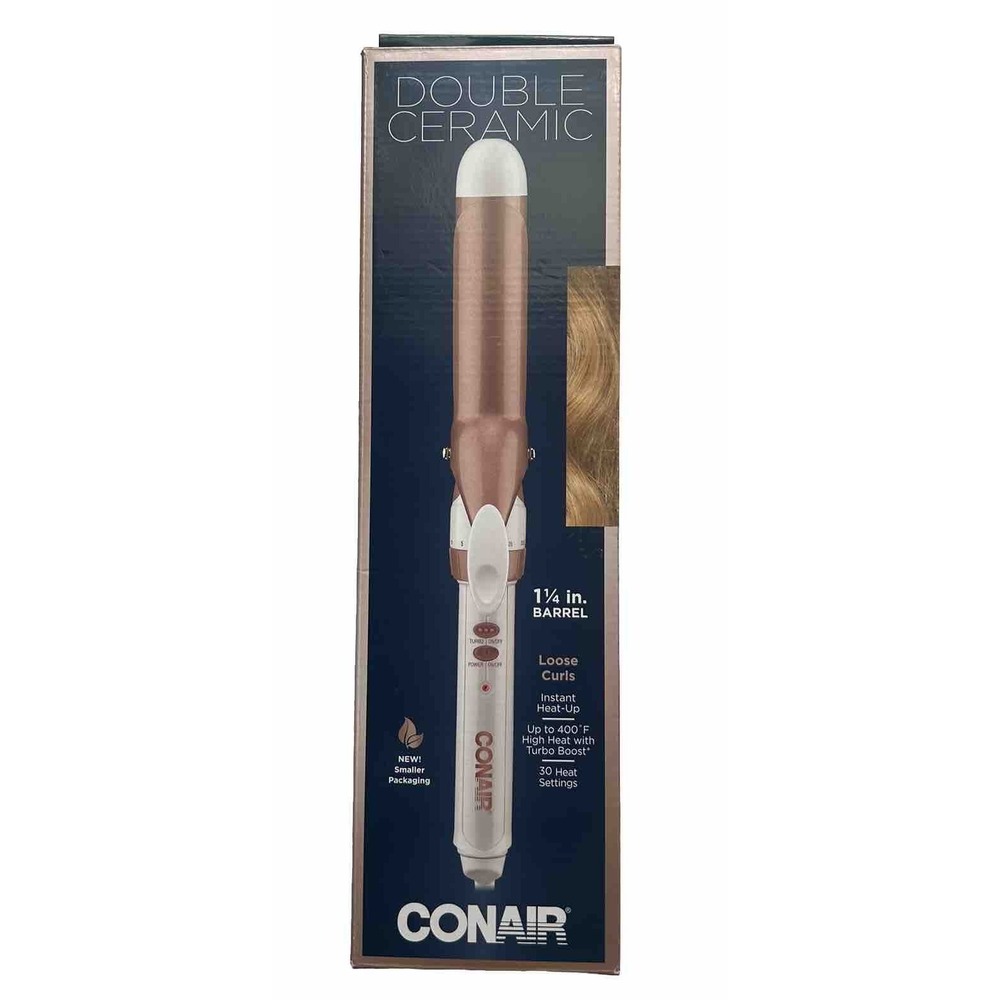 ConAir Double Ceramic Curling Iron 1.25 Inch - Rose Gold